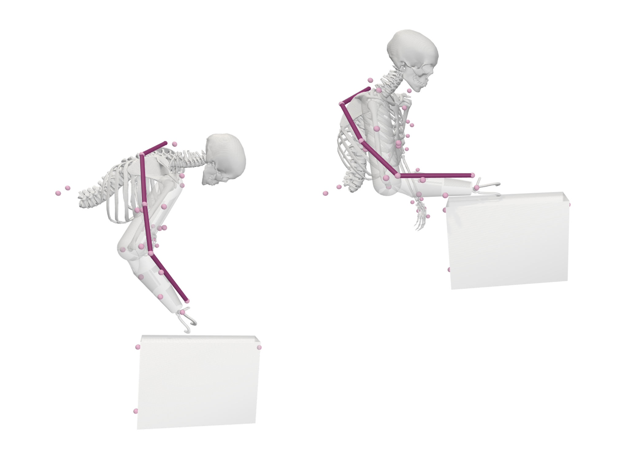 Biomechanical model of prosthetic arm usage
